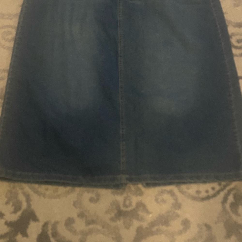 Cato Woman Denim Skirt Size 24W. Long w/Split, jeweled pockets new with tags - Picture 4 of 12
